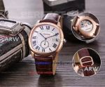 Perfect Replica Cartier Drive de Automatic Watch Brown Leather Strap